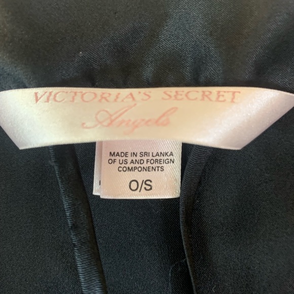 Victoria secret black robe with tie, one size (bin F) - Picture 2 of 4